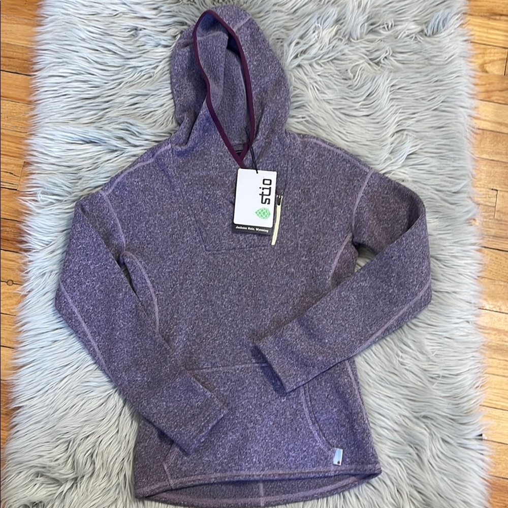 Stio Purple Heather Pullover Hoodie